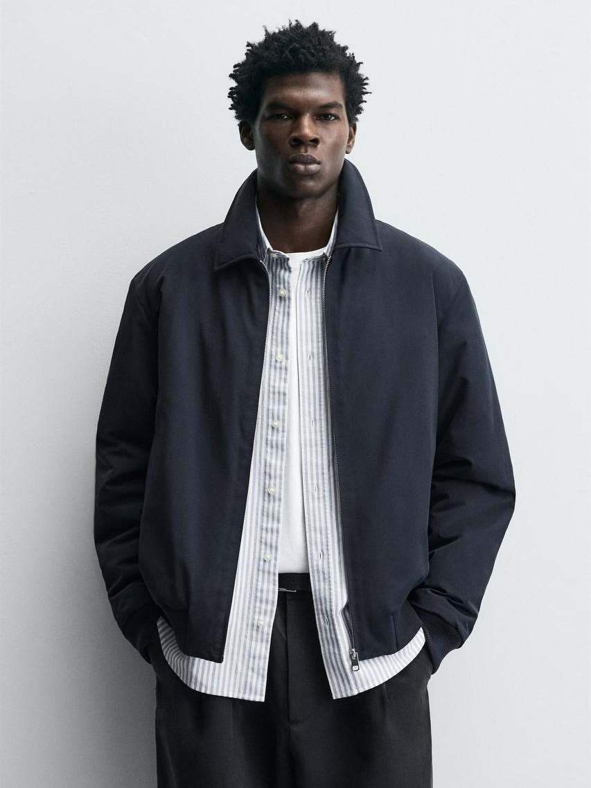 کت پاییزه زارا اورجینال ZARA — سرمه‌ای