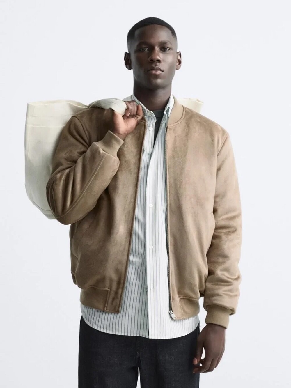 بامبر ضخیم زارا اورجینال ZARA — کرم