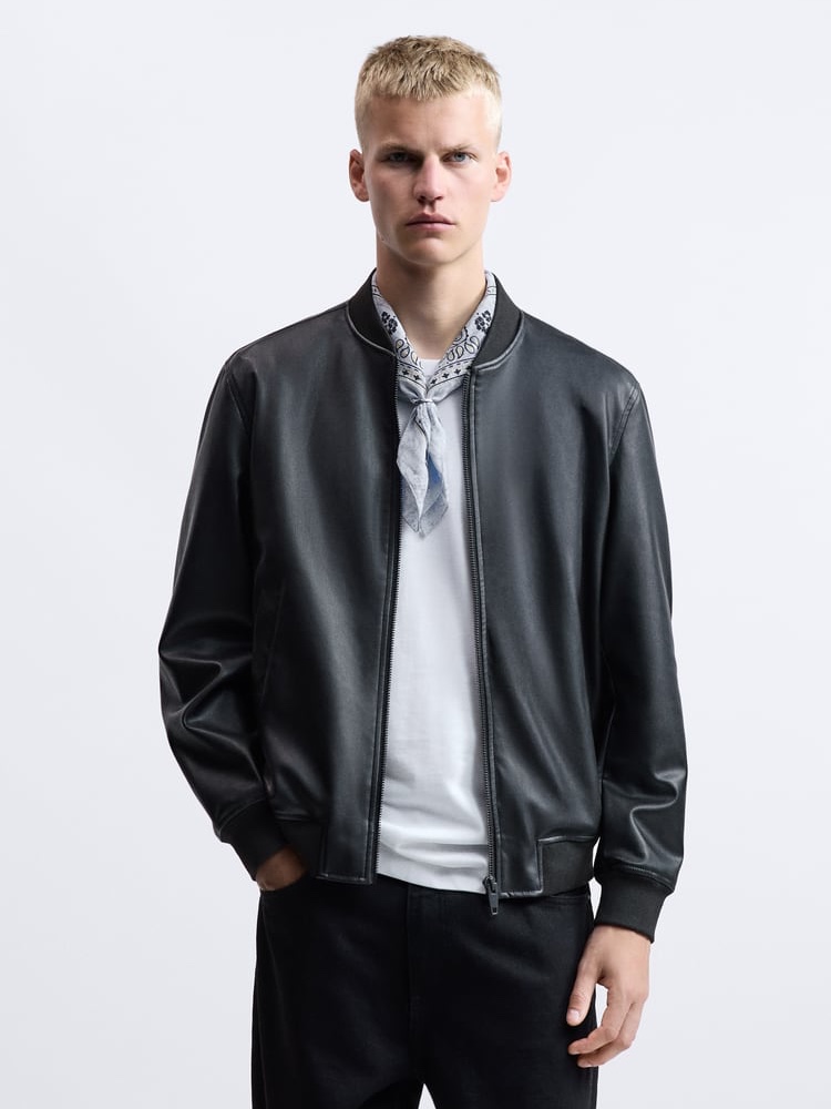 بامبر چرم زارا اورجینال ZARA — مشکی
