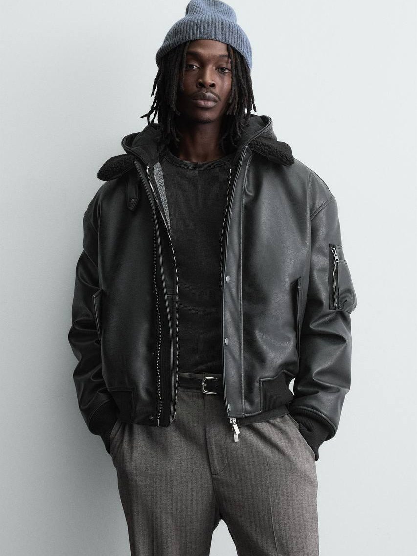 کاپشن زمستانه زارا اورجینال ZARA — مشکی